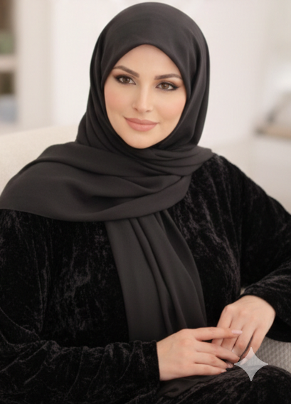 Midnight Velvet Abaya